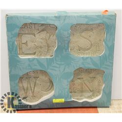 PACK OF 4 GARDEN STONES