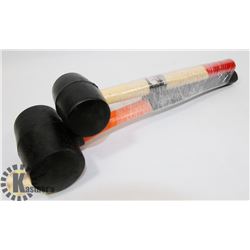 2 NEW RUBBER MALLET'S 16OZ & 8OZ