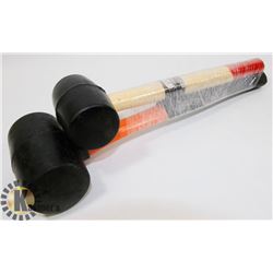 2 NEW RUBBER MALLET'S 16OZ & 8OZ