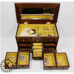 ESTATE JEWELRY BOX AND CONTENTS