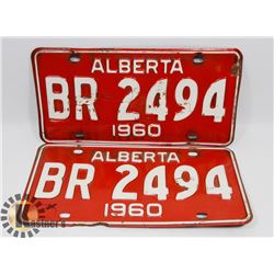 ALBERTA 1960 LICENSE PLATES