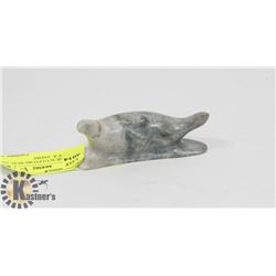 SOAPSTONE SCULPTURE SEAL 1997 SIGNED BY A. ANDRE