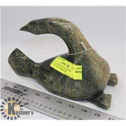 LARGE 1988 SOAPSTONE BIRD SCULPTURE BY MIKIGAK