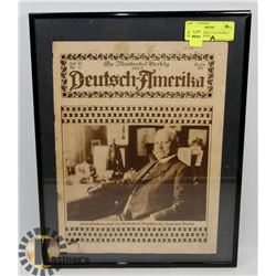 GERMAN-AMERICA 1925 WEEKLY NEWSPAPER WITH