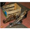 BOX OF 4 WOOD PLANES INCLUDING 2 STANLEY