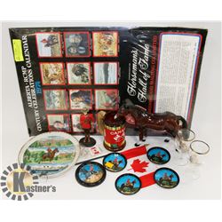 LARGE 1974 UNOPENED RCMP CALENDAR AND A FLAT OF