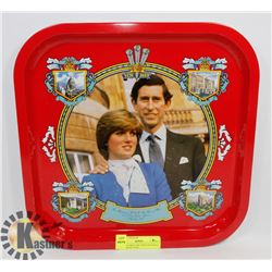 COLLECTIBLE 1981 PRINCESS DIANA & CHARLES TRAY