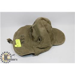 WWII USA NAVY FELT WINTER HAT