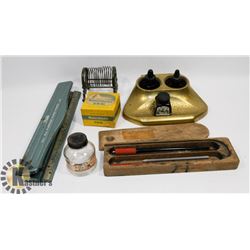 ANTIQUE WRITING & DESK ACCESSORIES LOT