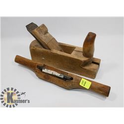 ANTIQUE DRAW KNIFE AND PLANE