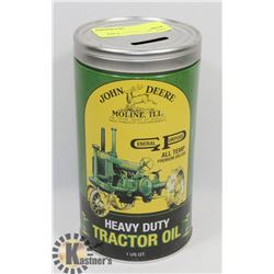JOHN DEERE COIN BANK (REPLICA OIL CAN)