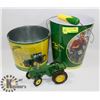 Image 1 : TWO JOHN DEERE COLLECTIBLE METAL BUCKETS WITH
