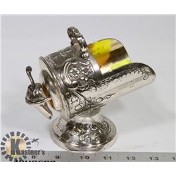ANTIQUE SILVER PLATE SUGAR SCUTTLE