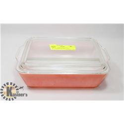 VINTAGE PINK PYREX 503 REFRIGERATOR DISH / LID