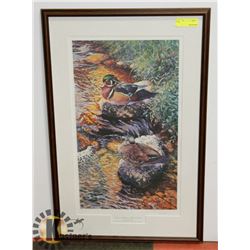SUMMER STREAM - WOOD DUCKS SIGNED NUMBERED PRINT