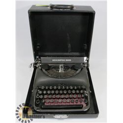 REMINGTON RAND DELUXE MODEL 5 TYPE WRITER WITH
