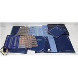 SET OF 11 COIN HOLDERS BLUE PENNIES AND NICKLES