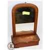Image 1 : ANTIQUE SHAVING MIRROR WITH DRAWER