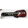Image 1 : GLOBAL REDISH BASS GUITAR WITH SOFT CASE.