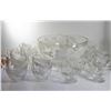 Image 1 : 23)  VINTAGE GLASS PUNCH BOWL SET