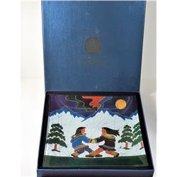 2)  LYNN BLAIKIE SQUARE GLASS PLATE