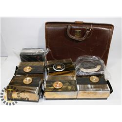 BOX OF 1940S RCA PORTABLE TUBE RADIOS.