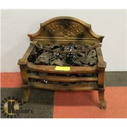 ANTIQUE ELECTRIC FIREPLACE WITH COALS.