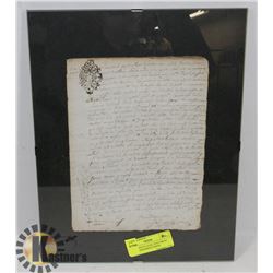1600S FRENCH LEGAL DOCUMENT ON WATERMARKED PAPER