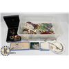 Image 1 : ESTATE BOX OF ASSORTED JEWELLERY.