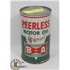 Image 1 : 1930'S B/A PEERLESS MOTOR OIL CAN - BOW-TIE VERSIO