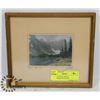 Image 1 : VINTAGE HAND TINTED PHOTOGRAPH OF ROCKY MOUNTAINS