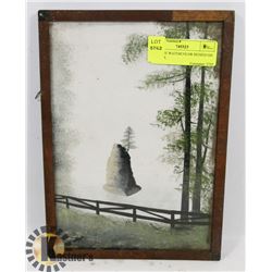 ANTIQUE WATERCOLOR SIGNED GH TAYLOR.