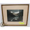 Image 1 : VINTAGE HAND TINTED AND SIGNED PHOTOGRAPH OF LAKE