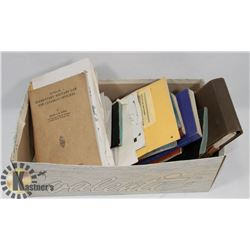 BOX OF WWII TRAINING BOOKS.
