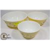 Image 1 : SET OF 3 PYREX NESTING BOWLS 1.5L 2.5L 4L