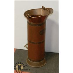 ANTIQUE 5KAN COPPER/BRASS UMBRELLA STAND 21"