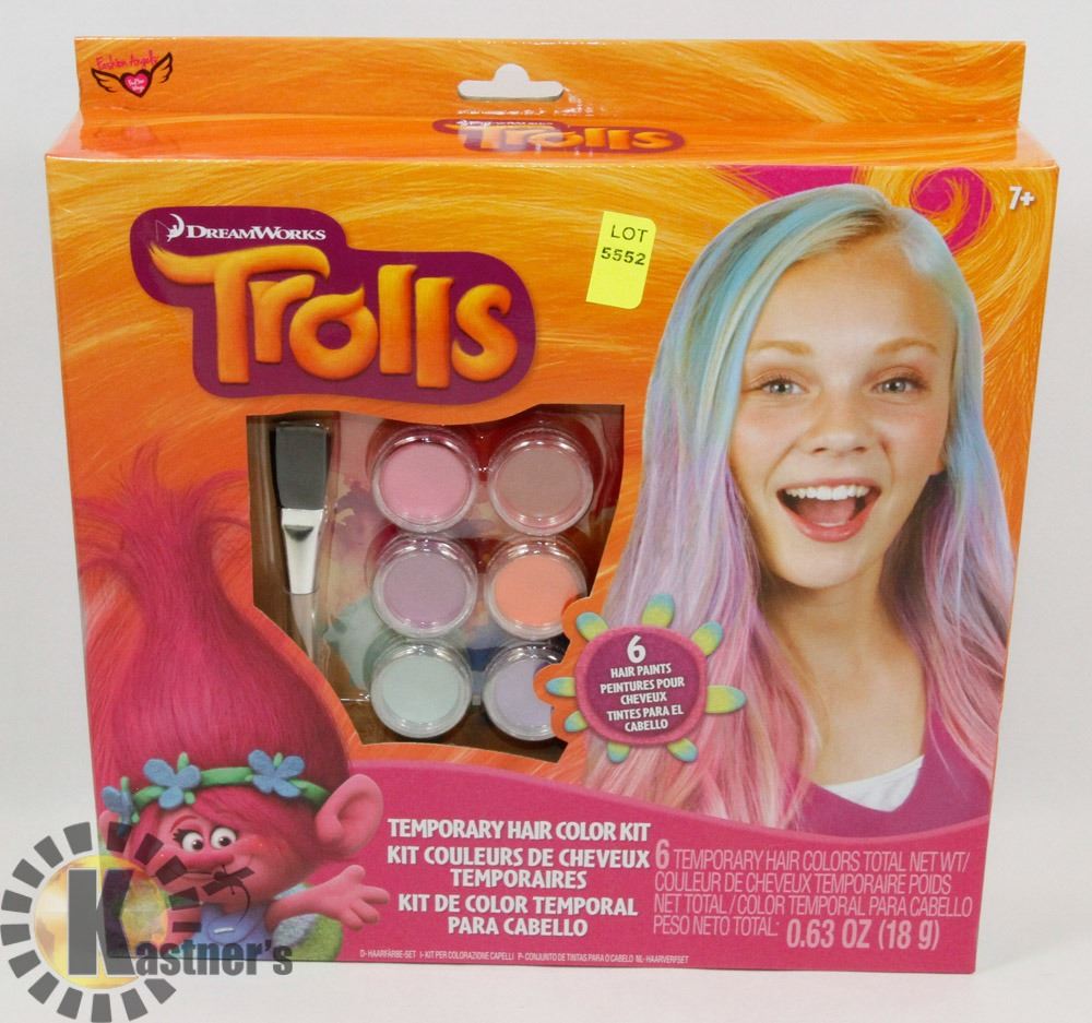 NEW! TROLLS TEMPORARY HAIR COLOR KIT