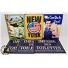 Image 1 : LOT OF 6 ASSORTED METAL SIGNS (8" X 12")
