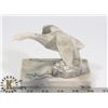 Image 1 : SWAN FLYING FIGURINE WITH BASE.