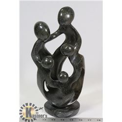 SOAP STONE CARVED FAMILY ORNAMENT