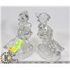 Image 1 : PAIR OF GLASS CHILDREN ORNAMENTS