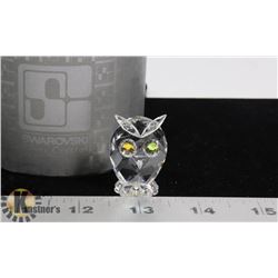 SWAROVSKI CRYSTAL SM OWL FIGURINE, ART 7654 NR038.