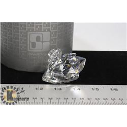 SWAROVSKI CRYSTAL LARGE SWAN FIGURINE.