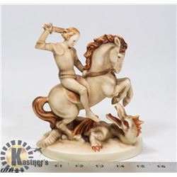 GOEBEL BOY RIDING A HORSE FIGURE