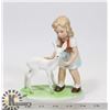 Image 1 : GEROLD PORZELLAN GIRL WITH FAWN FIGURE, MADE IN