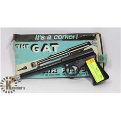 1950S ENGLISH AIR PISTOL GAT WITH BOX.