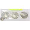 Image 1 : LOT OF 3 CANADIAN SILVER DOLLARS, 1992,1988,1986