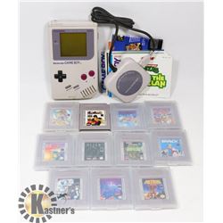 ORIGINAL NINTENDO GAMEBOY WITH 11 GAMES