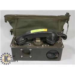 VINTAGE MILITARY FIELD TELEPHONE SET