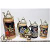 Image 1 : 5 GERMAN STEINS - ORIGINAL GERZ 8, SMALLER STEIN,